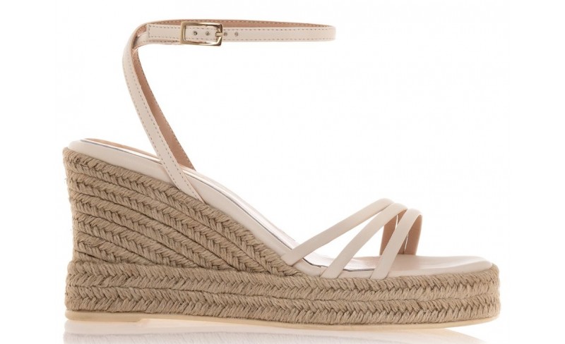 Sante off white πλατφόρμα με λουράκια 23-143 Πλατφόρμες